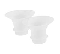 Didiseaon 2 Pezzi convertitore per tiralatte pompa a vuoto in silicone Flangia del pompa del flessibile parti di salice inserto flangiato flangia in silicone Gel di silice Trasparente