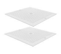 Didiseaon 2 Pezzi Coperchio Skimmer Piscina Quadrato 25x25 Cm in Pp Resistente per Sostituzione Coperchio Skimmer Fuori Terra e Interrata, Protezione da Detriti e Sicurezza Piscina