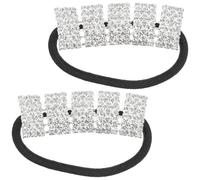 Didiseaon 2 Pezzi Di Fasce Per Sottili Con Strass Per Per Coda Di Cavallo Fasce Per Con Cristalli Per Donne E Ragazze