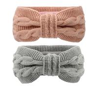 Didiseaon 2 Pezzi Fascia per Chioma Invernale Donna a Fiocco, Copriorecchie | Acrilico e Flanella, per Ciclismo e Spostamenti Freddi, Stile Chic, Tiene i Chioma Lontani dal Viso