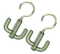 Didiseaon 2 pezzi Ganci Rotanti Appendiabiti Supporto Multifunzionale per Sciarpe Cravatte Borse e Cinture Gancio Portaborse Armadio con Rotazione Design Elegante Verde Scuro e Oro