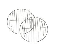 Didiseaon 2 Pezzi griglia Barbecue in Acciaio Inox all'aperto arrosto Circolare Strumento per Grigliare Accessori in Piedi griglia d'Argento griglia per Barbecue Stand Grill Griglie