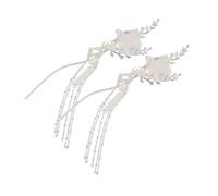 Didiseaon 2 Pezzi Hanfu Hair Accessories Traditional Chinese Hairpins With Dangling Tassels For Women Ancient-style Round Moon Hair Sticks For Weddings And Festivals