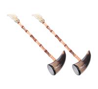 Didiseaon 2 Pezzi Martello Per Martellare La Schiena Corno Di Bue Grattaschiena Bastone Per Massaggio In Corno Di Bue Martello Per Il Corpo Massaggiatore Portatile Massaggiatore Martellante