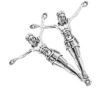 Didiseaon 2 Pezzi Miniatura Gesù in Argento Antico Sculture Sacre per Decorazione Croce da Parete Ornamento Religioso Artigianale per Interni e Luoghi
