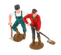 Didiseaon 2 pezzi Modelli Figurine Contadini Maschio e Femmina Statue Realistiche Lavoratori Agricoli per Decorazione Casa Ufficio Studio Dettagli Artigianali Rifiniti