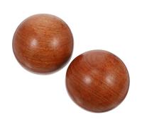 Didiseaon 2 pezzi Palline Mani in Legno Rosso per Esercizi Fitness e Rilassamento Sfere Artigianali per Sollievo Stress Decorazione da Scrivania Benefici per Articolazioni e Memoria