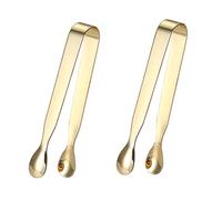 Didiseaon 2 pezzi Pinze per Ghiaccio Acciaio Inossidabile da Design Vintage per Cocktails e Buffet Facili da e Antiscivolo per Zollette e Bevande Ghiacciate