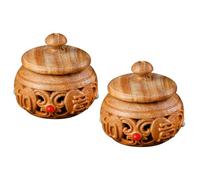 Didiseaon 2 Pezzi Profumatore Auto in Legno Intagliato, Diffusore d'Aria Aromatico Elegante e Decorativo, Pendente Retro per Auto e Campanelli a Vento