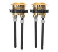 Didiseaon 2 Pezzi Pulsante Doppio Scarico Rotondo 38mm per Serbatoio Wc, Accessorio di Ricambio in Metallo per Bagno Casa e Ufficio, Sostituzione Semplice e Stabile