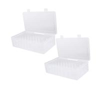 Didiseaon 2 Pezzi Scatola Filo Cucito Trasparente Organizer con Scomparti per Fili da Ricamo e Spool Contenitore Pratico per Cucito e Artigianato Facile da Pulire e Conservare