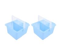 Didiseaon 2 Pezzi Secchio Lavapennelli in Plastica Blu Multifunzione per Pittura Vaschetta per Miscelazione Colori per Artisti