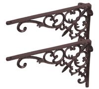 Didiseaon 2 pezzi Staffa per Mensole in Ferro Battuto Diritto Supporto Parete Robusto e Versatile per Scaffali Decorativi Facile Installazione per Soggiorno e Studio