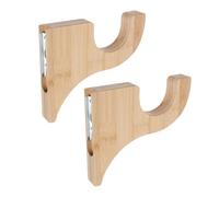 Didiseaon 2 Pezzi Supporti in Legno per Bastoni da Color Kaki, Resistenti Che Prevengono Piegature e Proteggono Le Mani, per Hotel e Soggiorni Finitura Naturale ed Elegante