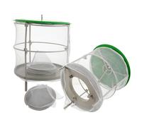 Didiseaon 2 pezzi Trappola per Mosche Rete Sospesa con Copertura Antipioggia Resistente e Leggera Acchiappa Insetti per Uso Interno ed Esterno