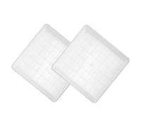 Didiseaon 2 Pezzi Vassoi Quadrati per Vasi Plastica Spessa Raccoglitori per Piante da Ed Esterno Base Antiribaltamento per Bonsai e Colore