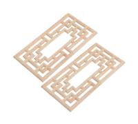 Didiseaon 2 Pezzi Wood Carved Appliques For Furniture And Walls Classic Decorative Onlays With Intricate Hand Carved Patterns Unpainted Wooden Appliques For Cabinets Bed Frames Easy Diy