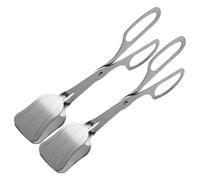 Didiseaon 2 pinze per il pane: pinze da cucina in acciaio inossidabile per cucinare e servire - utensili per servire l'insalata a forma di forbice per buffet, feste, uso quotidiano