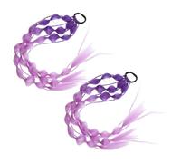 Didiseaon 2 Pz Coda di cavallo a bolle per spatola portatile fasce per ad alta elasticità parrucche colorate estensioni dei colorati per fibra chimica