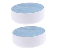 Didiseaon 2 Pz contenitore per lenti Titolare applicatore di lenti a contatto custodia da viaggio custodia per lenti porta lenti kit valigetta copriobiettivo supporto per lenti Blue