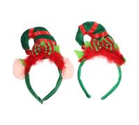 Didiseaon 2 Pz Fascia Per Cappello Di Natale Cappelli Da Festa Per Adulti Fascia Per Elfo Di Natale Traje De Santa Claus Para Niño Fascia Da Elfo Bambini Copricapo Di Natale