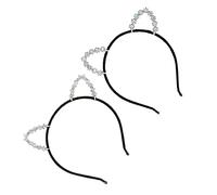 Didiseaon 2 Pz Fascia Per Coda Orecchie Da Gattino Fasce Per La Testa Costume Di Gatto Maschera Orecchio Di Gatto Orecchie Di Gatto Nero Cosplay Di Gatti Felpa Strass