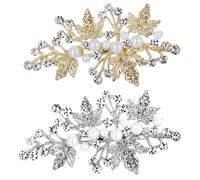 Didiseaon 2 Pz Fermaglio Per Con Perle Per Copricapo Arco Nozze Adesivi Perni Archi Soffio Strass Incantesimi Pettine Nastro Doppio Elastico Per Con Fiocco Perline Lega