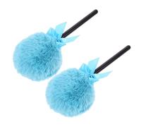 Didiseaon 2 Pz Piumino Da Cipria Piumino e Contenitore Per La Cipria Soffio Di Cipria Per Il Trucco Soffio Per Il Trucco a Triangolo Trucco Soffio Di Cipria in Polvere Blue Lunghi