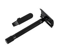 Didiseaon 2 Pz rasoio manuale rasoio di sicurezza con manico di sicurezza da uomo classico shaver face razor regolabarba facciale La testa è in lega di zinco Black