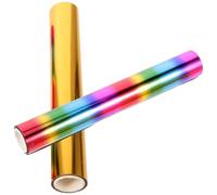 Didiseaon 2 Rotoli Rotolo di Lamina Attivata dal Calore | Alluminio Effetto Metallico e Lieve Lucentezza, per Decorazioni Eleganti, Aula e Lavori Creativi