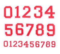 Didiseaon 2 set Adesivi Numeri Termoadesivi per Maglie da Calcio e Caschi Sportivi Rosso da Facili da Applicare su Tessuti come T-shirt Pantaloni e Zaini