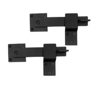 Didiseaon 2 set Kit Serrature Porta Scorrevole in Metallo Nero per Cancelli e Bagni Blocca Porte Esterno Resistente con Accessori Completi e Montaggio Facile