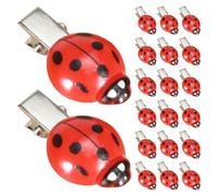 Didiseaon 20 Fermagli per Chioma a Forma di Coccinella a 7 Puntini, Mini Mollette Colorate in Plastica per Ragazze, Clip Leggere e Sicure per Feste e Uso Scolastico, Accessori Decorativi