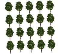 Didiseaon 20 Pezzi Modello di albero di simulazione modellini di alberi in miniatura mini alberi e cespugli modello di cipresso Natale alberi e paesaggi in miniatura modellare alberi Green