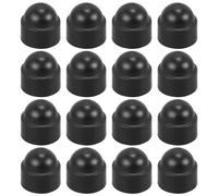 Didiseaon 20 Pezzi Tappi Copribulloni a Cupola M8 in Nylon Nero 13x15 Mm Coperture Protettive Isolanti per Dadi Esagonali per Uso Industriale e Meccanico