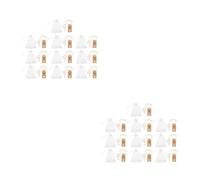 Didiseaon 20 Set Collana di Perline in Legno per Battesimo, Croci Beige | Comunione e Catechesi, per Sacchetti Regalo e Biglietti, Finitura Liscia, Tocco Morbido