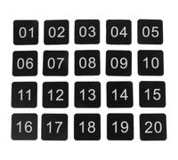 Didiseaon 20 targhette adesive numerate per porte di uffici, 5x5 cm, in | Targa numerata da 1 a 20 per le stanze, cartello con il numero della sala riunioni per la cassetta postale, targa numerata