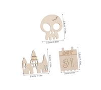 Didiseaon 200 Pezzi Kit Sagome in Legno per Halloween Decorazioni Artigianali Fai da Te con Fantasmi e Zucche Grezze Elementi Sospesi Non Finiti per Feste e Attività Educative