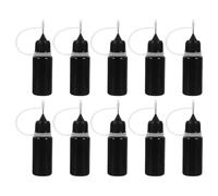Didiseaon 24 Pezzi Bottiglie Applicatore Punta di Precisione con Ago in Metallo Nero per Colla Liquida Controllo Efficiente e Applicazione Precisa in Spazi Ristretti Bottiglie Squeeze