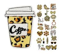Didiseaon 28 Pezzi Patch Termoadesive a Forma di Cuore Motivo Leopardato Ricamato in Poliestere per Personalizzare Giacche e Capi D'abbigliamento, per Rinnovo Guardaroba e Spettacoli