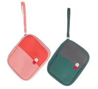 Didiseaon 2pezzi Borsa per Medicinali Vuota Piccola Chiusura Cerniera Custodia per Pronto Soccorso Portatile per Viaggio Campeggio e Escursionismo per Riporre Articoli Vari