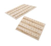 Didiseaon 2pezzi Lavagna in Legno con Punti in Rilievo per Imparare Braille Strumento di Apprendimento per Persone Non Vedenti per Esercitarsi con Alfabeto