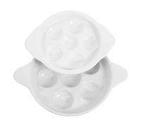 Didiseaon 2pezzi Piatto in Ceramica per Lumache con Teglia da Portata per Molluschi e Crostacei Resistente al Calore per Cucina e Grigliata