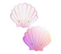 Didiseaon 2pezzi Shell Shape Acrylic Lash Extension Palette Adhesive Holder Pad for Quick and Easy Eyelash Grafting for Beauticians and Personal Use