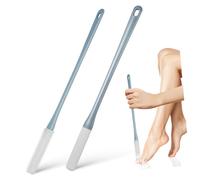 Didiseaon 2pezzi Spazzola Esfoliante Per Dita Piedi in Silicone Manico Lungo Adatta Per Doccia Per Anziani Pulisce Le Fessure Tra Le Dita Dei Piedi Efficacemente