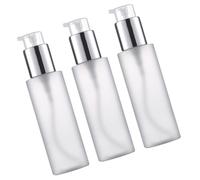 Didiseaon 3 pezzi Bottigliette Lotion da Viaggio con Dosatore Pressione Contenitori Mini Portatili per Shampoo Balsamo e Lozione Bottiglie Riutilizzabili per Cosmetici e Saponi Liquidi