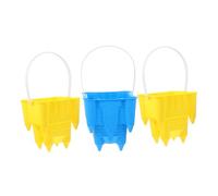 Didiseaon 3 pezzi Giocattoli da Spiaggia per Stampi in Plastica per Sabbia con Secchiello per Raccolta Materiale Abs Sicuro e Leggero per Giochi Esterni e Costruzioni sulla Colore Casuale