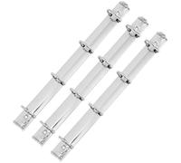 Didiseaon 3 Pezzi Meccanismo ad Anelli in Metallo A4 4 Fori per Rilegatura Quaderni, Inserti per Dorso Raccoglitori, Clip di Fissaggio Portatili per Documenti e Agende