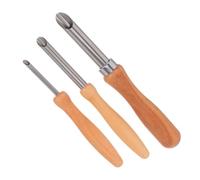 Didiseaon 3 Pezzi Punzonatrici Ceramica in Acciaio Inossidabile con Manico in Legno Circolari Precisi per Argilla Polimerica e Scultura Te Strumenti Multifunzionali per Studi e Progetti