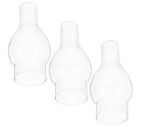 Didiseaon 3 pezzi Ricambi Paralume in Vetro Trasparente per Lampade Olio Antivento Accessori Vintage per Illuminazione d Emergenza e Outdoor Compatibili con Lampade Cherosene